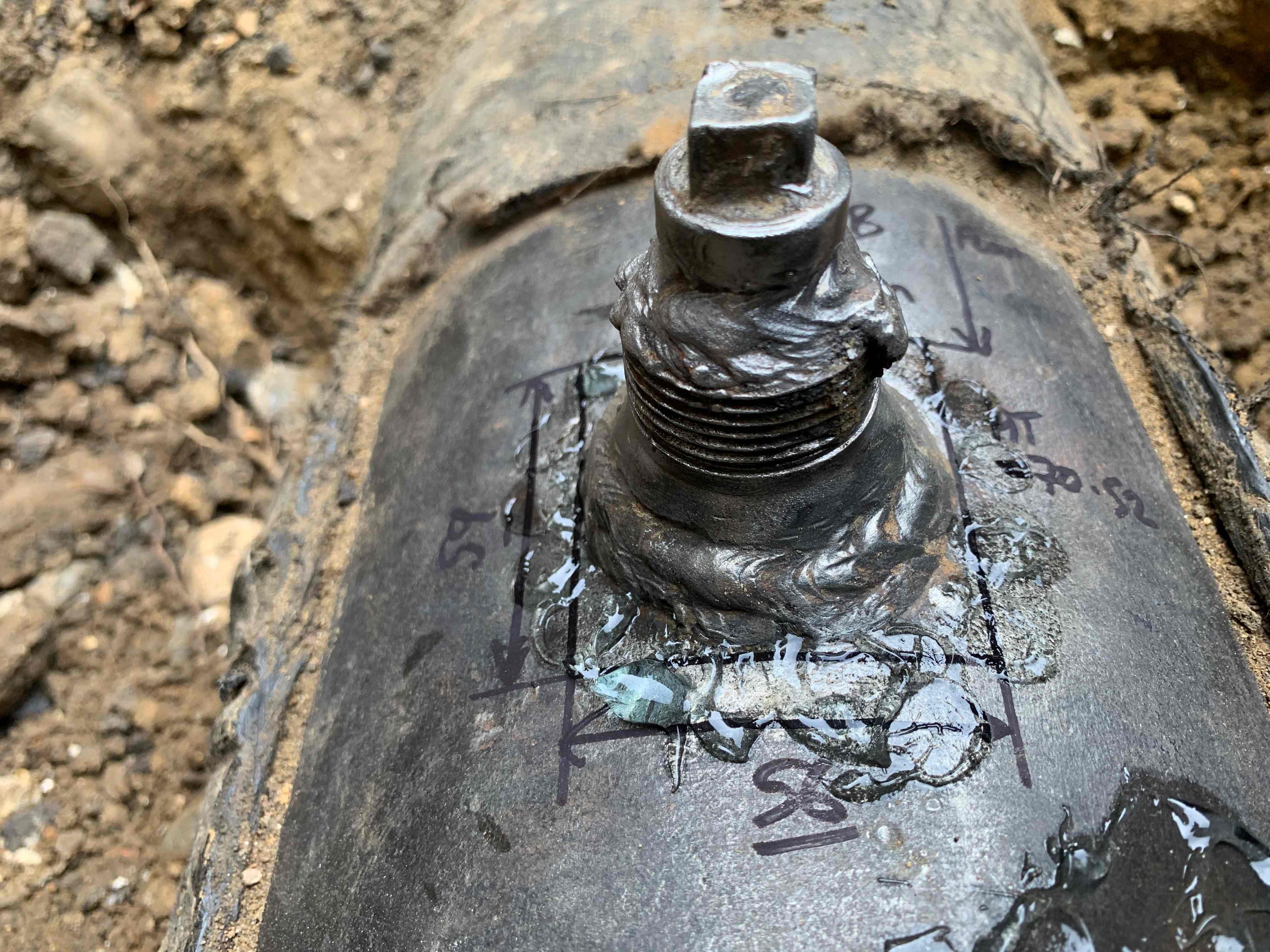 Lamination Scan on Existing Weld.